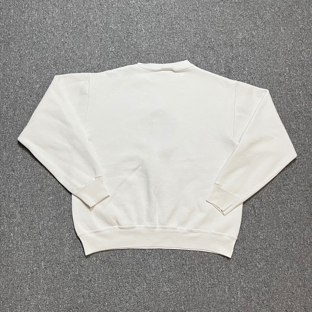 Vintage Velva Sheen Huntsville Hornets Sweatshirt Medium White Embroidered 90s - Picture 2 of 10
